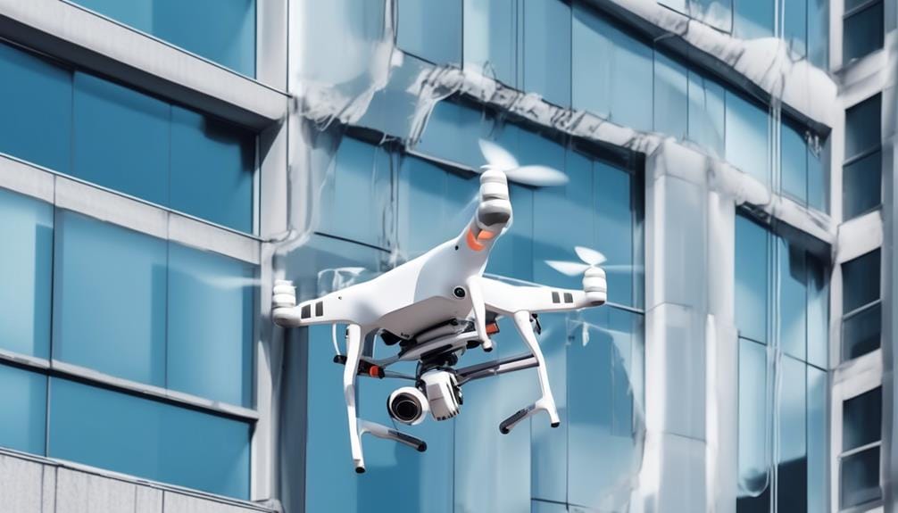 cleaning buildings with drones