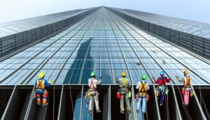 safety protocols for high rise building facade cleaning